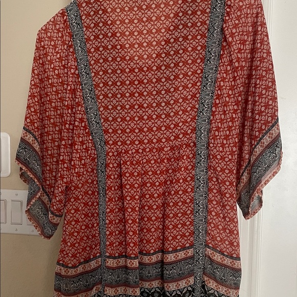 Knox Rose Red and Black Boho Blouse - Picture 7 of 11